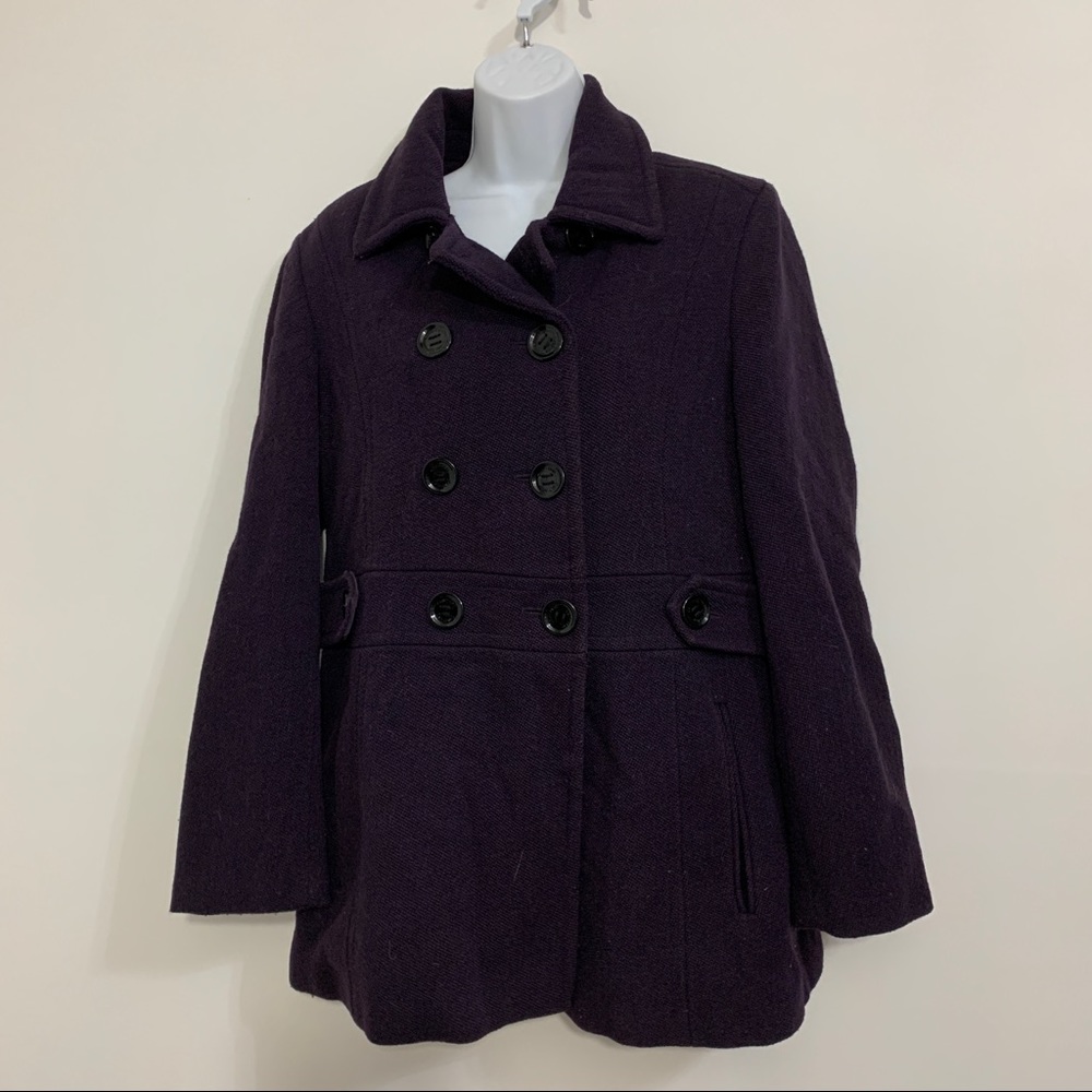 Purple pea coat by Calvin Klein Size 10